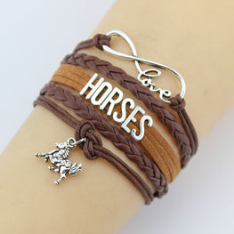 Retro Braided Love Horses Bracelets