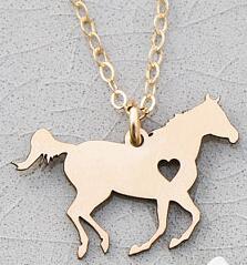 Steel Horse Heart Necklace