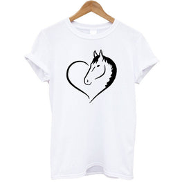 Love Heart Horse T Shirt