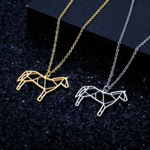 Unique Origami Horse Necklace