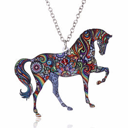 Acrylic Horse Necklace
