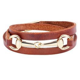 Leather Snaffle Bracelet