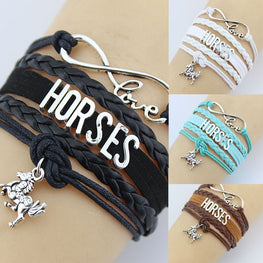Retro Love Horses For Infinity Bracelets