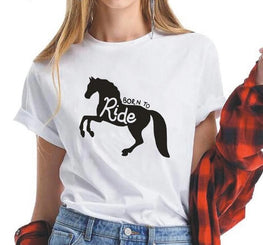 Born To Ride Horse Women Tshirt