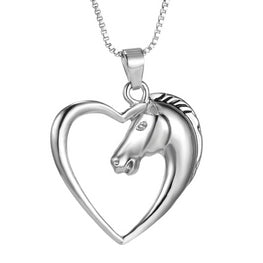 Gorgeous Heart Horse Pendant