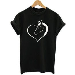 Love Heart Horse T Shirt